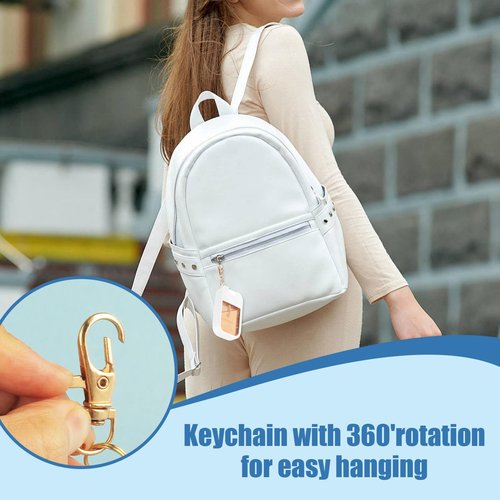 GAWBYET Hand Sanitizer Spray Case Compatible with Touchland, Silicone Hand Sanitizer Case Holder with Keychain for Power Mist and Glow Mist 1 fl oz,(White+Blue+Black)