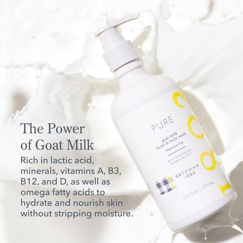 Beekman 1802 Goat Milk Hand Soap - Moisturizing Liquid Soap for Sensitive Skin | Fragrance-Free 12.5 fl oz