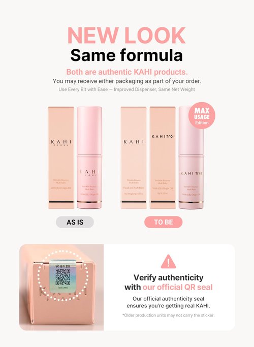 KAHI Wrinkle Bounce Multi Balm - DUO EDITION | All-in-One Hydrating Balm Eye Cream Make Up Base & Moisture Stick | Daily Moisturizer Stick with Salmon-derived sodium DNA (0.32 oz - Pack of 2)