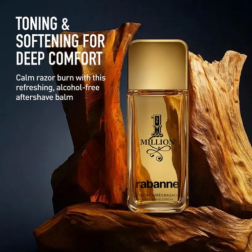 Rabanne 1 Million Aftershave Lotion for Men - Soothing Balm with Witch Hazel & Allantoin - Alcohol-Free Men's Aftershave with Spicy Leather Scent, 3.3 oz