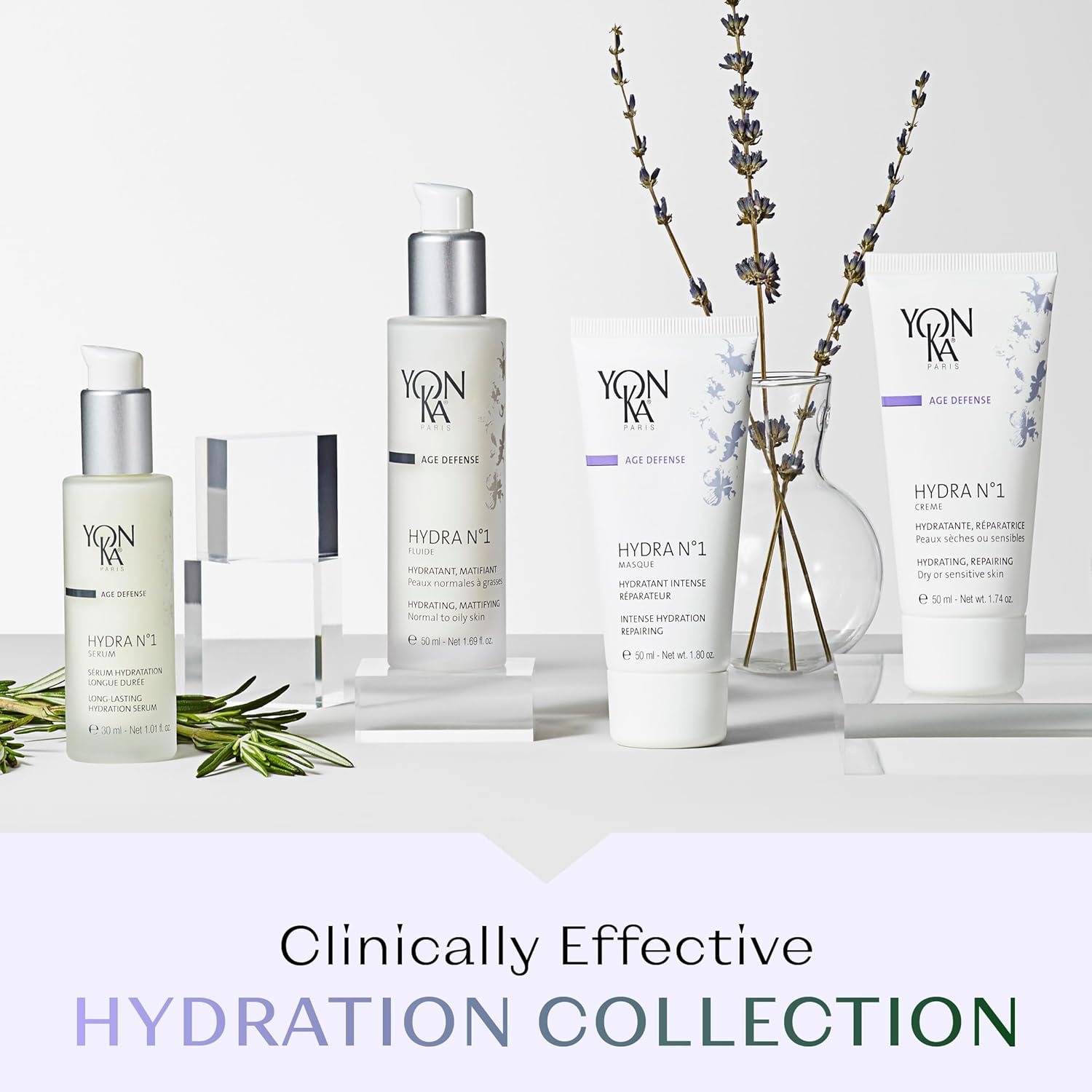 Yon-Ka Hydra No.1 Creme & Masque Set - Anti-Aging Face Moisturizer & Hydrating Mask for Normal to Dry Skin | Paraben-Free, 1.74 oz & 1.80 oz