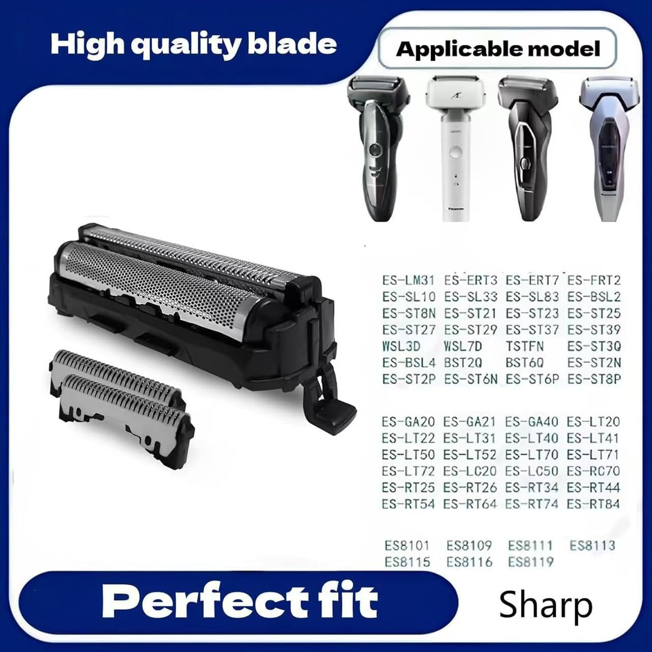 WES9013P Men's Electric Shaver Replacement Foil & Inner Cutter Blade - Compatible with ES-LT71, ES-LT67, ES-LT2P, ES-LT2B, ES-LT4P, ES-LT4B, ES-LT41
