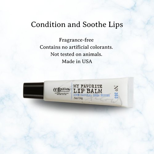C.O. Bigelow My Favorite Lip Balm Tubes, Pack of 3 Bulk Lip Balm Tubes with Shea Butter & Jojoba Oil, 0.5 oz