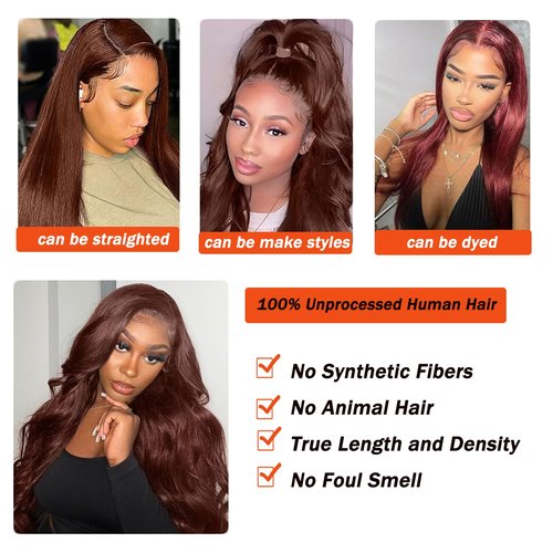Chocolate Brown 4# Closure 4x4 Free Part Body Wave Closure Brazilian Human Hair Extensions Preplucked Bleached Knots Sew In Weave Virgin Hair Lace Front Closure For Women Wet And Wavy 20 Inch