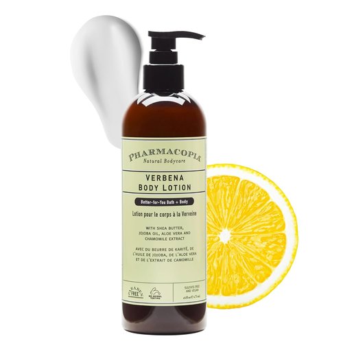 Pharmacopia Verbena Body Lotion - Hydrating Natural Moisturizer with Shea Butter & Aloe Vera - 16 oz