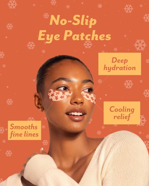 Patchology Holiday Treats Gingerbread Under Eye Patches Gift Set - Cute Stocking Stuffers with Gingerbread Scent - No-Slip Masks that Hydrate, Soothe and Refresh Skin - 5 Pair (Limited Edition)