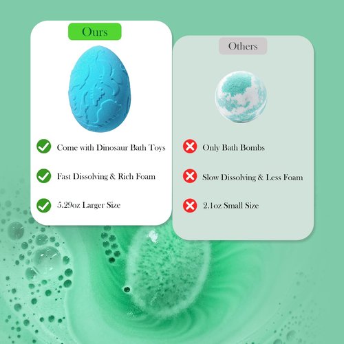 Persidra Kids Bath Bombs with Surprise Inside, XXL Large Dinosaur Bath Bombs 8pcs Bath Bomb Set with Toys Inside, Dino Toy Gifts for Kids Age 3 4 5 6 7 8 9 10 11 12
