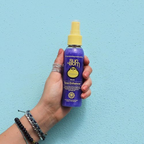 Sun Bum Blonde Tone Enhancer - Neutralizes Brass & Boosts Shine for Blonde Hair - 4 oz, UV Protection