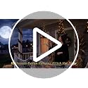 Halloween Rattan Witch Hat Decor Set with LED String Lights - Indoor Outdoor 12 Inch