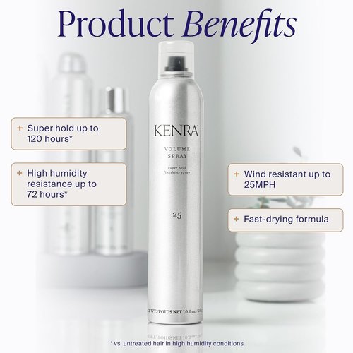 Kenra Professional Volume Spray 25 - Super Hold Finishing Hairspray | Flake-Free & Fast-Drying | Ideal for All Hair Types