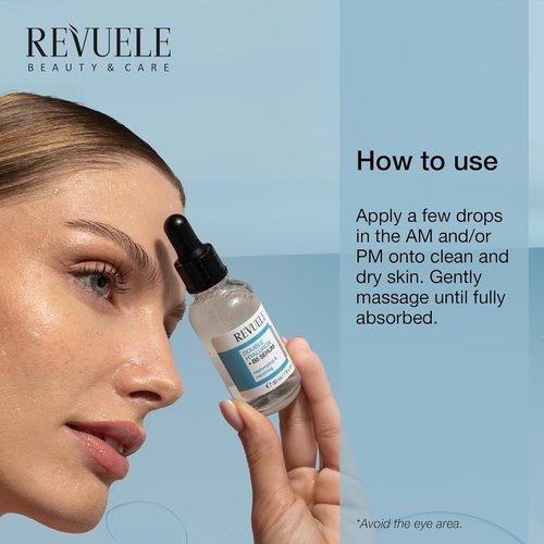 Revuele Double Hyaluron + B5 Serum - Hydrating Face Serum with Hyaluronic Acid | 1 fl. oz