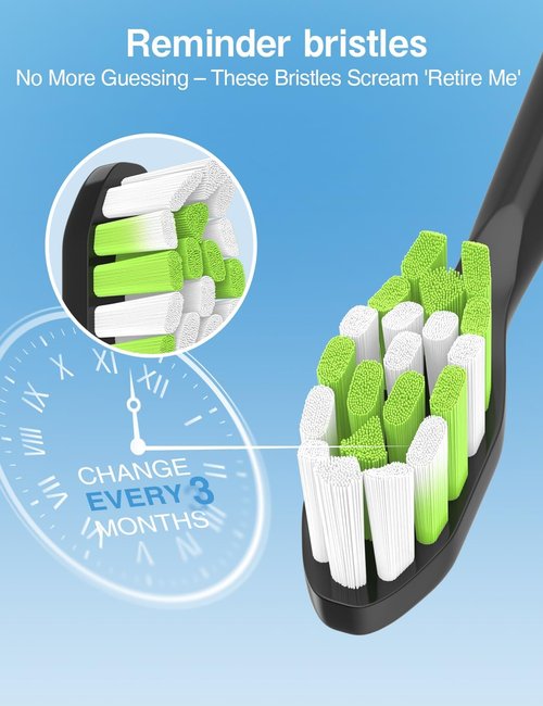 Aoremon Sonicare Toothbrush Replacement Heads - Compatible with Philips W2/W3 Models | Black