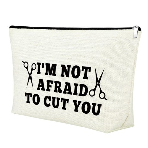 Mxrymvu Hairdresser Gift for Women Makeup Bag Hair Stylist Gifts Funny Cosmetology Graduation Gifts Salon Stylist Cosmetic Bag Hairdresser Appreciation Thank You Gift Beauty School Graduation Present