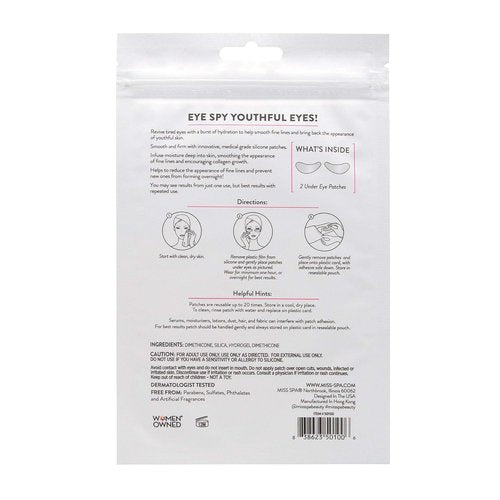 MISS SPA Under Eye Patches - Reusable Silicone Pads for Hydration & Smoothing | 20 Uses, Age-Defying
