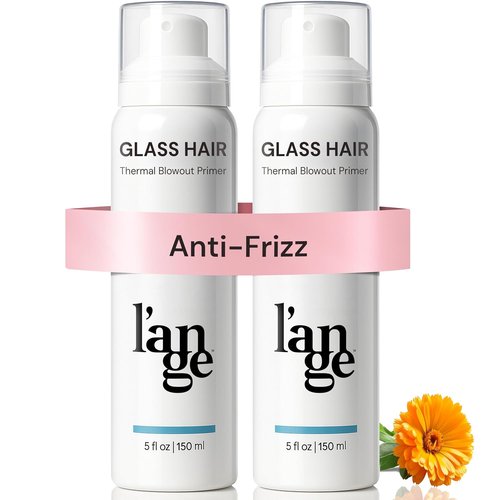 L'ANGE HAIR Glass Hair Heat Protectant Spray - Anti-Frizz Blow Dry Mist | Lightweight Thermal Protection, 5 fl oz, 2-Pack