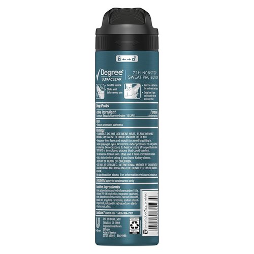 Degree Men Antiperspirant Spray - Black + White | Instant Stain Protection, 3 Count, 3.8 oz
