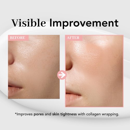 NOWATER Collagen Wrapping Mask, Elasticity Improving, Hydrating, Firming - Hydrolyzed Collagen & Peptide, Glass Skin Peel Off Mask, Korean Skincare for Face (2.4 fl.oz)