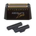 StyleCraft Replacement Gold Titanium Foil Head with two Echo Cutters for Absolute Zero Mens Shaver