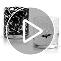 Halloween Glass Cup Set - Ghost & Bat 16 oz Old-Fashioned Drinking Cups for Parties