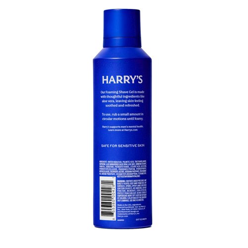 Harry's Foaming Shave Gel for Men with Aloe - (3 Pack) 6.7oz - Soothes and Cushions Skin for Shaving - Safe For Sensitive Skin