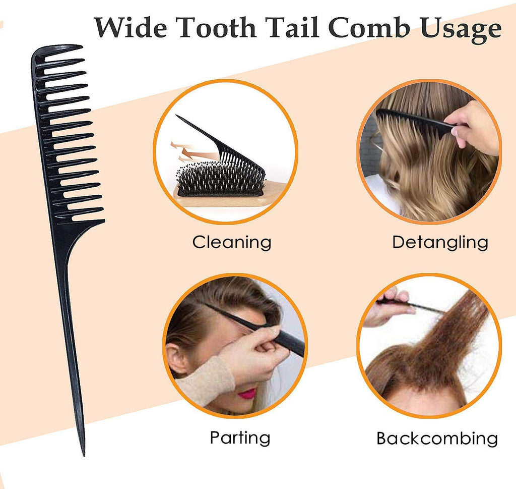 Sosoon Boar Bristle Paddle Hair Brush - Tangle-Free Styling for All Hair Types | Gift Box & Tail Comb Included