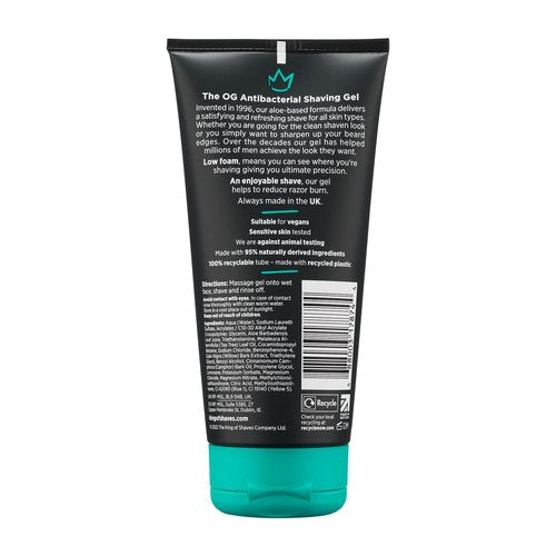 King of Shaves Antibacterial Shave Gel 175ml/5.9fl oz DUO PACK