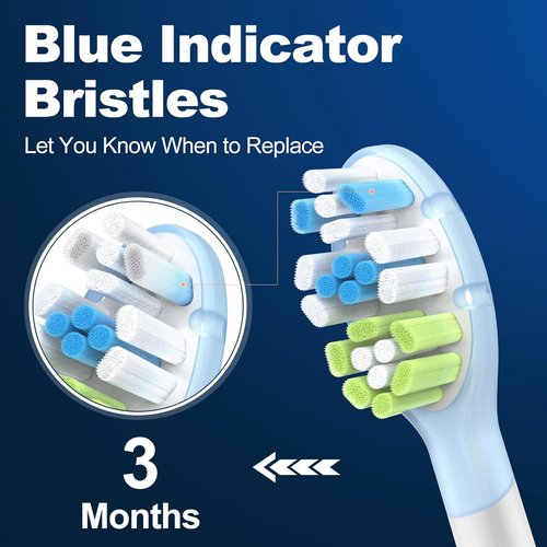 DailyWhite 8-Pack Replacement Brush Heads for Philips Sonicare | Superior Clean, White