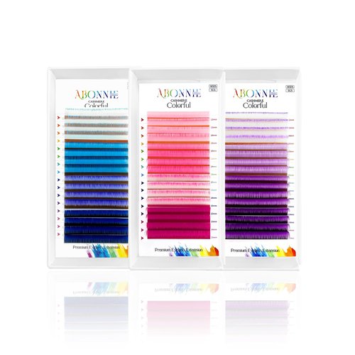 Colored Lash Extensions, Easy Fan Eyelash Extensions 0.07 D Curl12-15mm Mix Volume Lash Extensions, Lash Fan for Professional Salon Supplies (0.07-D-Pink Ombre 12-15)