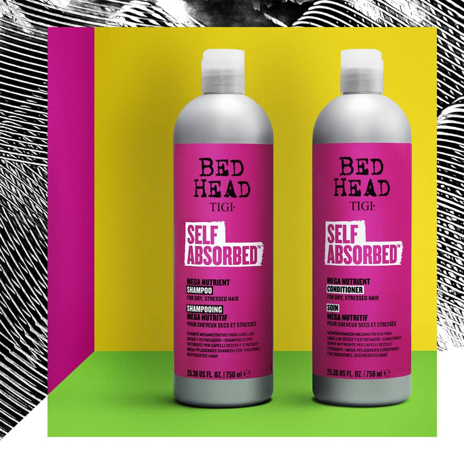 TIGI Bed Head Mega Nutrient Conditioner - Nourishing & Moisturizing for Straight Hair | 25.36oz