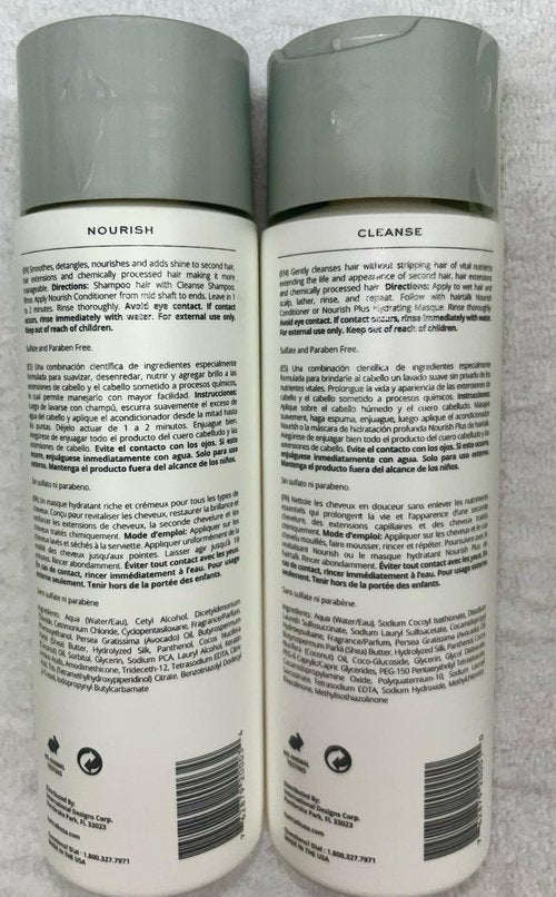 Hairtalk Cleanse Shampoo + Nourish Conditioner DUO - 8oz. each - NO sulfate and Paraben
