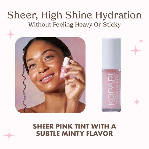 Kopari Tri-Peptide Lip Cloud - Hydrating Lip Treatment with Ceramides & Hyaluronic Acid for Soft, Plump Lips