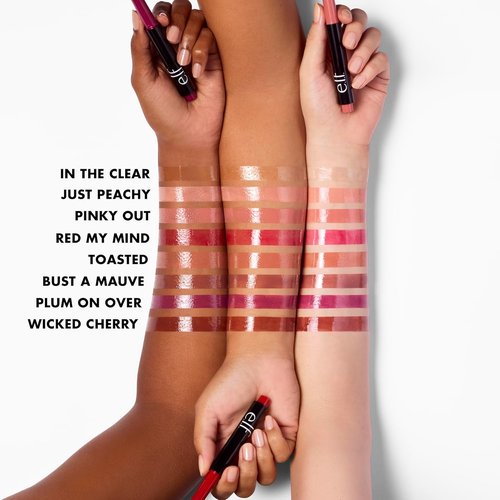 e.l.f. Pout Clout Lip Plumping Pen - Nourishing Vegan Lip Balm for Sheer Color & Shine, Toasted
