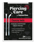 Tattoo Goo Piercing Care Cleansing Swabs, 24 Count, Medicated Cotton Swabs with No Alcohol, Oral & Dermal Aftercare, Antiseptic Formula, Helps Prevent Infection, Irritation and Scarring
