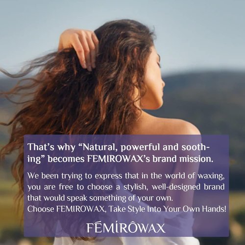 FEMIROWAX Wax Beads, 1lb Hard Wax Beans for Hair Removal Sensitive Skin with Lavender Formula Waxing Beads for Full Body Brazilian Bikini Face Eyebrow at Home Wax Refill for Women Men