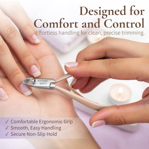 BOXGROVE BEAUTY Professional Cuticle Cutter & Pusher Trimmer Manicure Tools with Double Spring – Perfect Nail Care Tool for Manicure & Pedicure Beauty at Home/Spa/Saloon