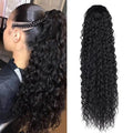 SAKALAKA Ponytail Extension Drawstring Human Hair Clip in Pony Tail Extensions for Black Women Curly Wave Thick Natural Looking Hair Pieces Water Wave Human Hair Ponytail（16Inch）