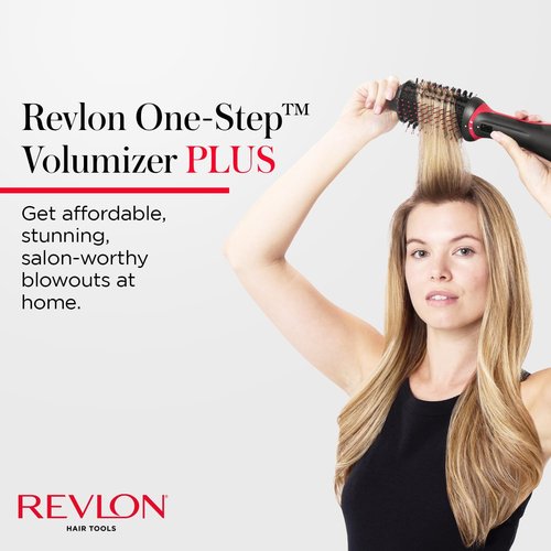 REVLON One Step Volumizer Plus Hair Dryer & Styler - Effortless Volume & Styling Control | Travel-Friendly Black
