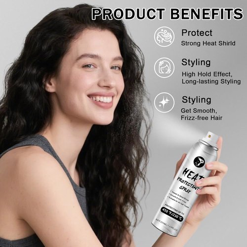 Skiennix Heat Protectant Spray - Deep Nourishment & Moisturizing Formula | 7.6 Fl Oz