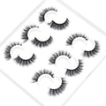 Miss Kiss 6 Pairs Fluffy Cat Eye False Lashes Strips, Russian C Curl Eyelashes Pack, 3D Mink Lashes Volume Natural Look 12 MM