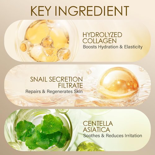 MOSRROU Microcurrent Conductive Gel Hydrating Collagen Leave-On Primer for Face Conductivity Gel with Hyaluronic Acid Snail Mucin Centella Asiatica Fragrance-Free Paraben-Free Work with Facial Device