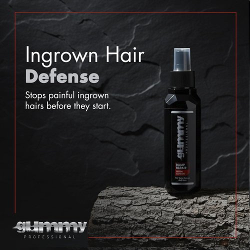Gummy Professional Bump Repair & Ingrown Hair Spray for Men and Women – Lightweight Post Shave Grooming Spray for Smooth Skin After Shaving and Waxing on Face and Body – Travel Size 100ml