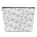 Dachshund Makeup Bag - Gifts for Lovers, Women, Sister, Daughter, Friends, Teen Girls - Cute Puppy Travel Toiletry Bag for Birthday, Graduation