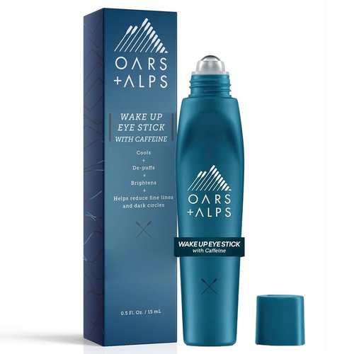 Oars + Alps Under Eye Roller - Caffeine & Aloe Vera Infused Eye Depuffer, 0.5 Oz | Reduces Fine Lines & Refreshes Skin