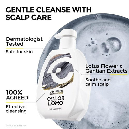 COLROLOMO Ultra Color Safe Shampoo - Prevent Fading & Enhance Shine | Vegan & Cruelty-Free | For Grey Color-Treated Hair