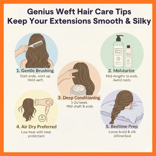 Full Shine Genius Weft Hair Extensions Hair Weft Extensions Brown Hair Extensions Sew In 16 Inch 50G Hand Tied Weft Real Human Hair Sew In Extensions Straight Hair