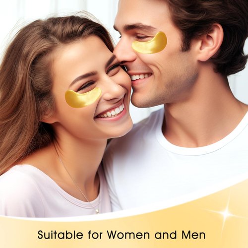 Adofect Under Eye Patches 30 Pairs, 24K Gold Under Eye Mask with Hyaluronic Acid for Dark Circles and Puffy Eyes, Bachelorette Party Accessories, Bridesmaid Gifts, Daily Skin Care