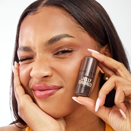 Revolution Beauty London Jelly Bronzer Tint - Vegan Bronzing Makeup for Sun-Kissed Glow | Dark Cocoa, 0.28 oz