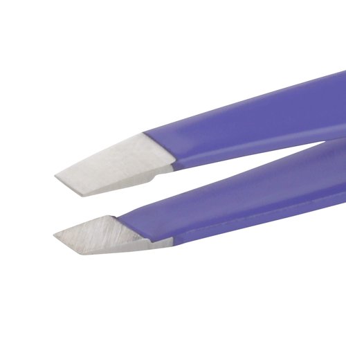 Tweezerman Mini Slant Travel Tweezers For Eyebrows, Travel Tweezers for Eyebrows, Facial Hair (Blooming Lilac)