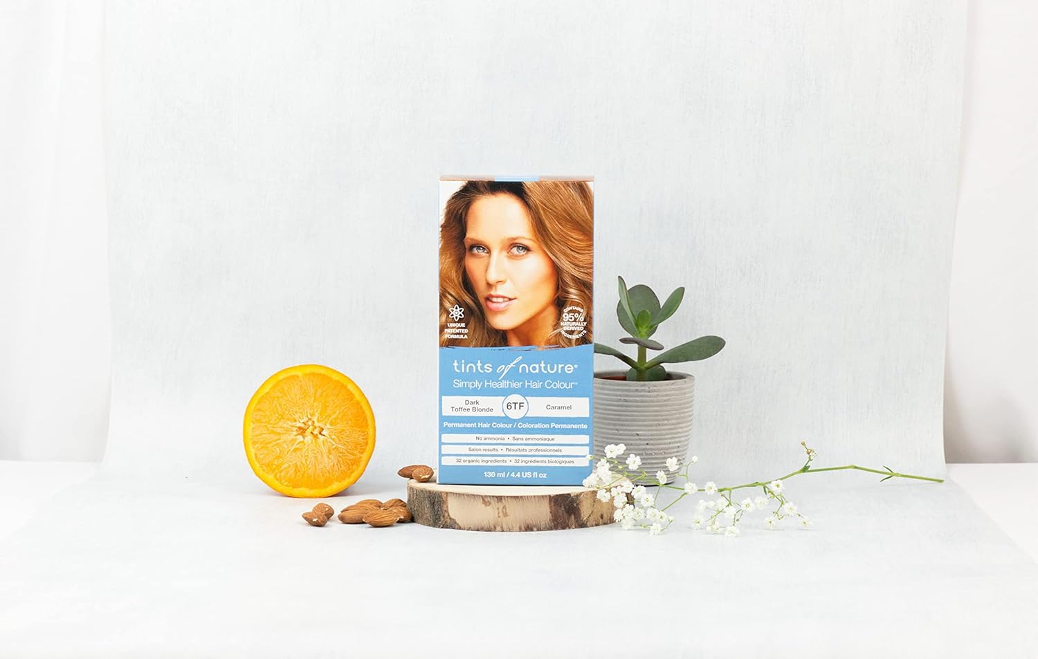 Tints of Nature Dark Toffee Blonde Permanent Hair Dye - Nourishing, Ammonia-Free Formula | 4.4 fl oz