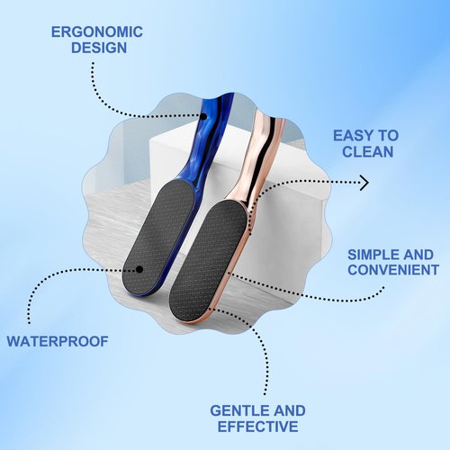 Veinsgrain Foot File, Nano Glass Foot File, Hard Skin Remover Nano-Glass Foot File, Veins Grain Foot File, Professional Foot Care Tools, Pedicure Tool for Smooth Feet (Blue)